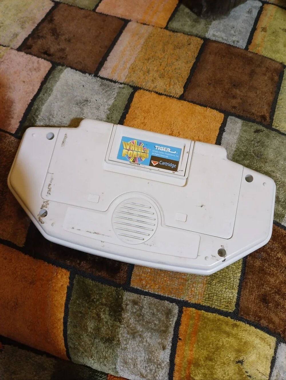 Tiger Electronics Wheel of Fortune Handheld Game - White with Purple Keys